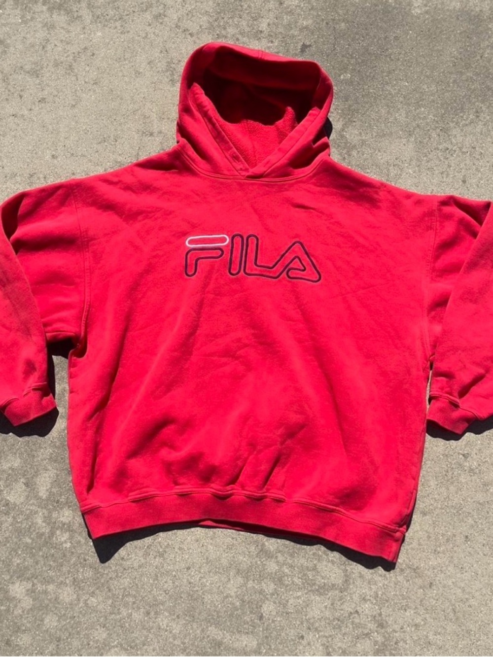 Fila Red hoodie men size 2xl